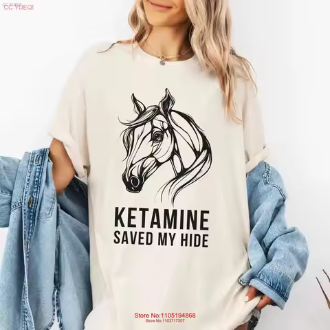 Funny Ketamine T Shirt Horse Tranquilizer for Mental Health Depression and Anxiety PTSD Treatment Pu