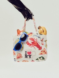 SUNNYEXPRESS101 - Big Apple Double Sided Mini Tote กระเป๋าผ้าพิมพ์ลายสองด้าน