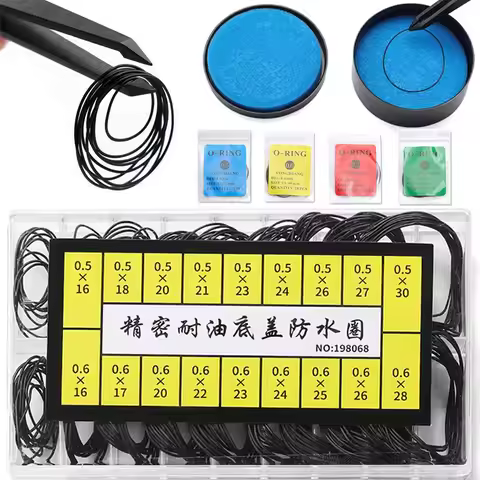 Waterproof O-Ring Oil-resistant Watch Bottom Cover Gasket Watch Repair Tools 1box Watch Case Rubber 