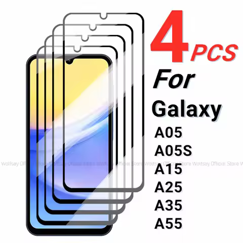 2/4PCS Tempered Glass For Samsung Galaxy A15 Screen Protector Samsung Galaxy A05 A05S A15 A25 A35 A5