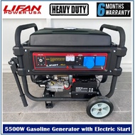 LIFAN 5500Watt Gasoline Generator with Electric start - Included Big wheel & Handle - 6 Months Local