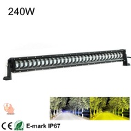 32 inch 240W high quality LED strip amber/white 14400LM