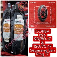 New 90/80-17 & 120/70-17 Corsa Platinum R26 Tubeless Tires - Motorcycle Tires Ring 17
