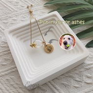 Customized Pet Portrait Fur Ashes Bracelet Personalized Urn Bracelet Pet Fur Memorial Jewelry Hair L