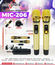 Mic Tanpa Kabel 2pcs ~ Advance MIC-206 / 207 / 208Profesional 2 Mic Wireless Microphone Karaoke Bisa