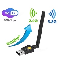 KEBETEME WIFI 6 USB Adapter AX1800 AC600 Network Card Dongle 2.4GHz 802.11AX Antenna Signal Receptio