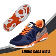 (Size 34-40) badminton Shoes Children/Women lining saga kids Blue navy orange badminton Sports Gymnastics Men 34-40