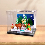 [Acrylic Transparent Display Box] Acrylic Anti-dust Box Suitable for Lego 40484 Santa's Front Courty