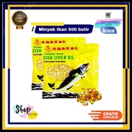 TUNG HAI Fish Oil 500 grains 1 Pack Fish Liver Oil Animal Vitamins for Cats Fish Oil for Cat Cat Fis