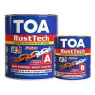 สีรองพื้นโลหะ TOA RUST TECH A + B 1/4 แกลลอน สีเทา (151934)