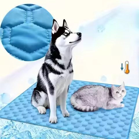Pet Ice Pad Cool Sleeping Mat Breathable Ice Silk Sofa Cat Ice Pad Blanket For Small Big Dogs Pet Ac