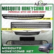 Front Bumper Honeycomb Grille Perodua Myvi EZi 2005 - 2007 Maxcomb Sport Grille Black Forged Chrome 