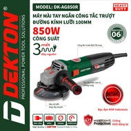 DEKTON DK-AG805R 850W Handheld Electric Angle Grinder / 100mm Stone / Anti-Restart Function / Slide 
