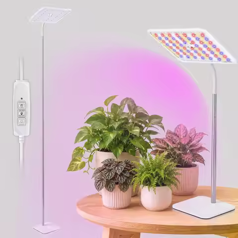 BESTVA 18W Grow Lights for Indoor Plants with Stand, Full Spectrum LED Plant Light for Indoor Plants