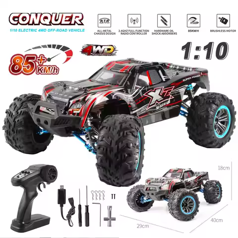 F21A 2.4G 1:10 85KM/H High-speed 4WD RC Car With LED Off Road Remote Control Cars Drift Monster Truc