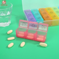 [clarins.sg] 21 Grid 7 Days Weekly Pill Case Medicine Tablet Dispenser Pill Box Splitter