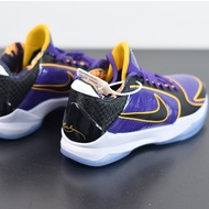 【SPOT】Zoom Kobe 5 Basketball Shoes PROTRO LAKERS Black and Purple NBA Actual Combat Sports Sneakers