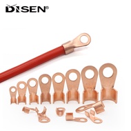 1/2/4/10Pcs OT Type 3A-800A Wire Terminal Red Copper Bare Nose Lugs Crimp Open Mouth Cable Connector