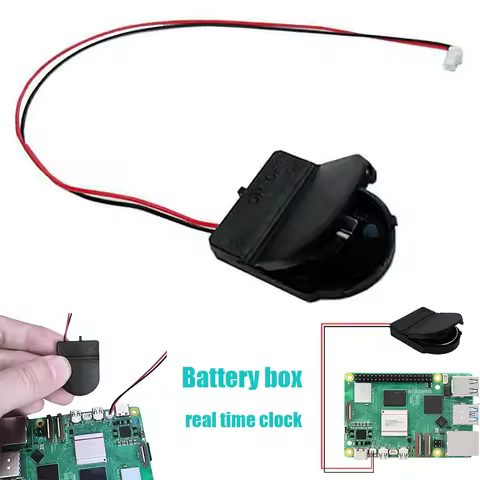 For Raspberry Pi 5 RTC Battery Box Real Time Clock Holder with Battery/without Battery RTC Clock Bat