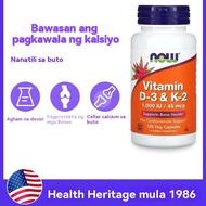 EXP：2028 Now Foods, Vitamin D3 & K2, 1000IU / 45mcg, 120 Capsules