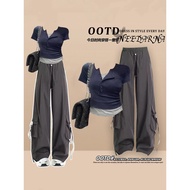 Fashion Suit Pants - Summer Two-Piece Leisure Sports Set for Women