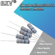 10PCS 5W Carbon Film Resistor 5% 0.1R ~9.1R 0.1R 1R 1.2R 2R 2.2R 2.4R 5.1R 9.1R Resistance
