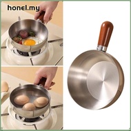 HONE Complementary Food Pot, Round 304 Stainless Steel Small Cookware, High Quality 0 Coating Silver