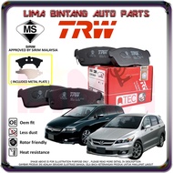 Honda Stream RN6 RN8 RSZ , Odyssey RB1 RB2 RB3 Front / Rear Brake Pads , Disc Brake Pad TRW