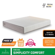 King Koil Simplicity COMFORT Mattress, KINGKOIL Flax Linen Collection, Sizes (King, Queen)