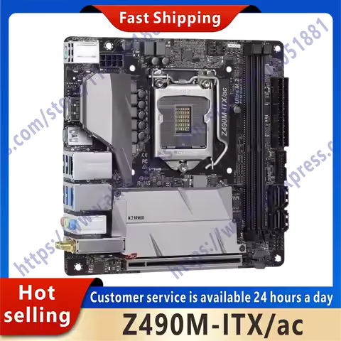 NEW ITX MINI is suitable for Huaqing Z490M-ITX/ac original desktop motherboard LGA 1200 motherboard 