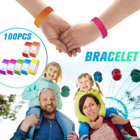 Fashion Synthetic Paper Bracelet Waterproof Leisure Wristband For Party Events Guest Entry Identific