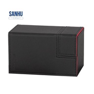 TCG Card Box with 100+ Capacity Deck Case Featuring  Card/Dice Trays Top Side-Loading Game Cards Sto
