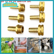 XIAZHI Brass Barb Fitting, Brass 3/4" GHT Hose Adapter, Durable 3/8" 1/2" 5/8" 3/4" Barb GHT Connect
