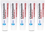 (5 pack) Globe Clotrimazole 1% Cream (1 oz) Relieves the itching, burning, cracking and scaling asso
