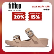 Dép Quai Ngang Nữ LULU CRYSTAL-BUCKLE LEATHER E1E-B41