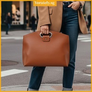 PU Leather 2-In-1 Laptop Sleeve & Pouch with Handle Laptop Case Document Tote