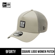 New Era 9FORTY A-Frame Trucker Square Logo Woven Patch Stone Snapback
