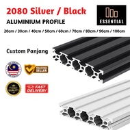 2080 Aluminium Profile size 20x80 20cm/40cm/60cm/80cm/100cm for commercial or DIY use