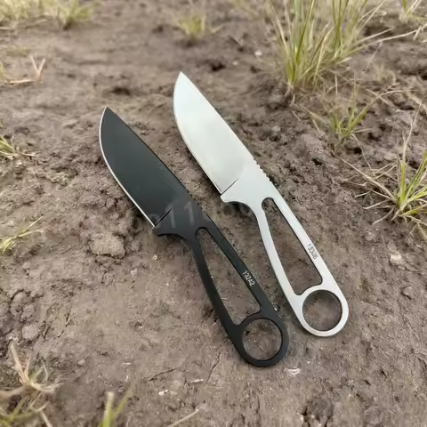 IZULA High-Strength Straight Knife D2 Steel Treatment Outdoor Camping Hiking Hunting Tactical EDC To
