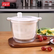 HWHOME Manual Rotary Vegetable Fruits Salad Dehydrated Machine Water Drain Spinner