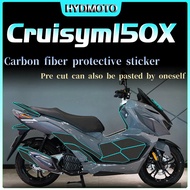 For SYM Cruisym150X Decal Carbon Fiber Protective Decal Decorative Decal Decal Modification Accessor