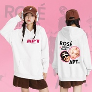 2024 new ขายร้อน Blackpink ROSÉ & Bruno Mars 《APT.》cotton hoodies ผ้าฝ้าย Hoodies unisex เสื้อยืดแขน