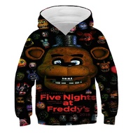 Game Anime Five Nights At Freddy's Hoodie Super Zings Kids T Shirt Boys Girls Clothes Fnaf Long Sleeve T-Shirts Hoodies