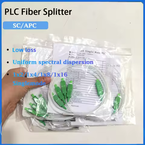 KATORD Fiber Optics PLC Splitter 1X2 1X4 1X8 1X16 PLC SC/APC Fiber Optic Single Mode 0.9mm G657A1 LS
