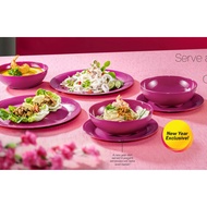 💜💜 Tupperware Camellia Dining Tableware Set Pinggan Mangkuk of 12 💜💜