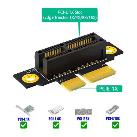 PCI-e 1X 4X 8X 3.0 90 Degree Reverse Male to Female Riser CPU Extension Card Adapter For 1U 2U Serve