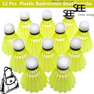 SINSIN 3/6/12Pcs Badminton Shuttlecocks Homehold Stable Sports Plastic