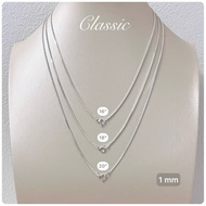 Hug Ngern Nan Shop Ready To Organize Four-Pillar Necklace 92.5% Pure Silver Small And Cute Size 1 Mm