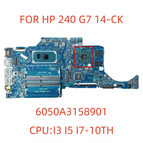 6050A3158901 For HP 240 G7 14-CK GM i3、i5、i7-10th Gen L89469-601 gaming motherboard placa x99 Test 1