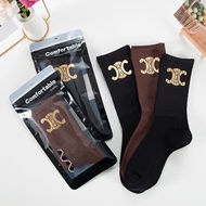 Autumn Winter CE 100% Cotton Socks For Women Mens